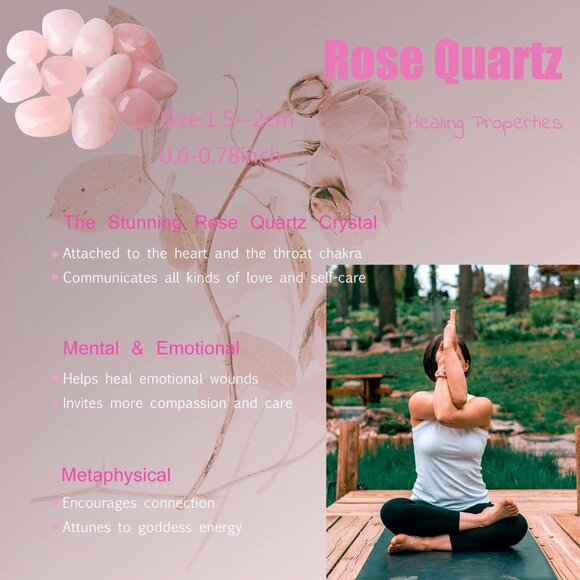 Rose Quartz Tumbled Polished Natural Healing Crystals Stones Bulk Rocks Stones C - Picture 7 of 7